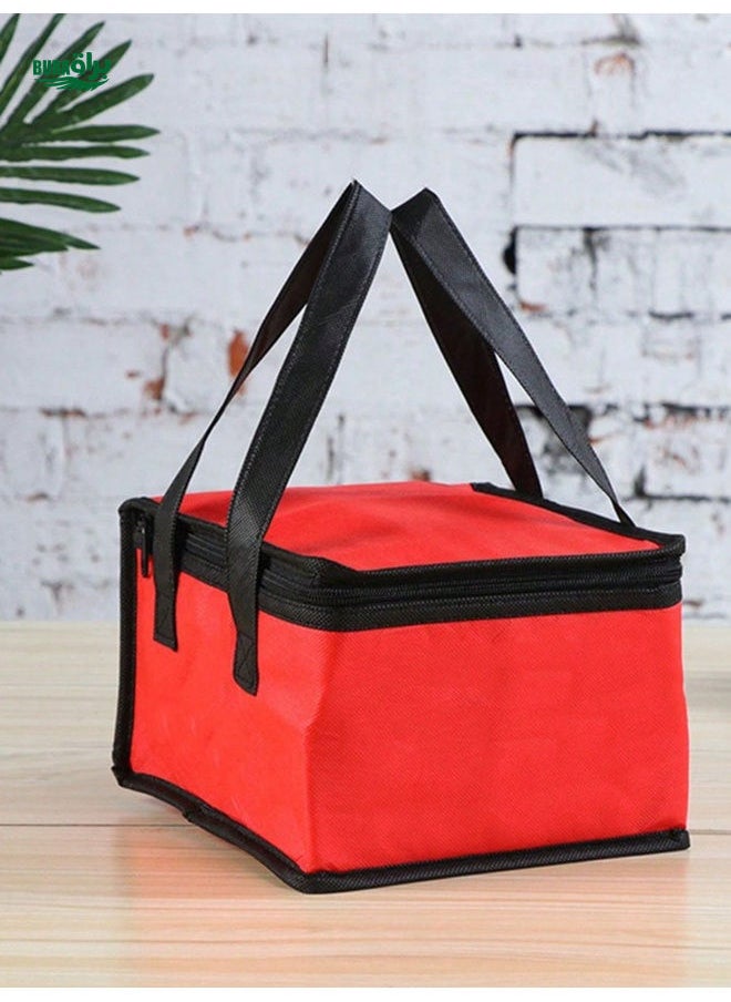 BURAQ - 1pc Lunch Bag, Cooler Bag, Insulated Thermal Cooler Bag, Cool Lunch Foods Drink Boxes Drink Storage, Big Square Chilled Bags, Zip Picnic Food Bags, For Travel And Delivery, Kitchen Supplies - Image 1
