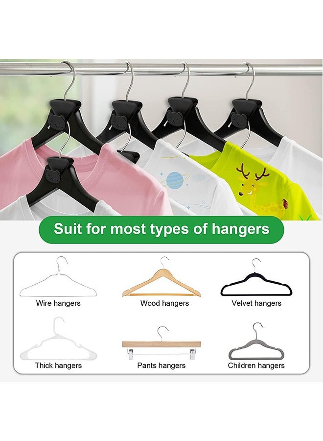 Arabest Space Saving Hanger Hooks, Lovely Bear Shape, 18 Pack, AS-SEEN-ON-TV, Clothes Hanger Connector Hooks to Create Up to 5X More Closet Space, Heavy Duty Cascading Hanger Hooks, Fits All Hangers, Black - Image 4
