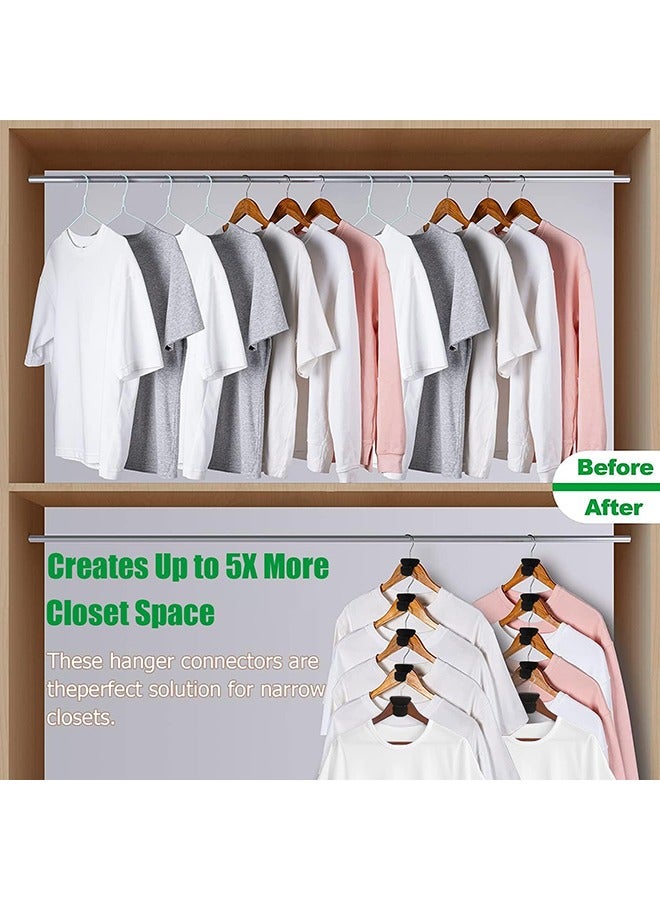 Arabest Space Saving Hanger Hooks, Lovely Bear Shape, 18 Pack, AS-SEEN-ON-TV, Clothes Hanger Connector Hooks to Create Up to 5X More Closet Space, Heavy Duty Cascading Hanger Hooks, Fits All Hangers, Black - Image 3