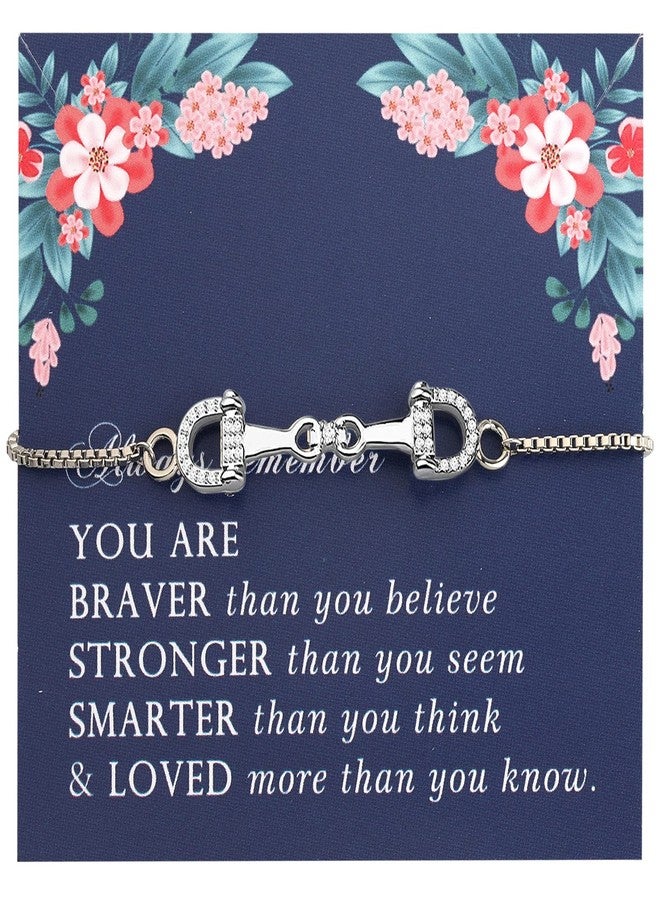 FEELMEM Horse Lover Gift Girls Jewelry Horse Bit Saddle Equestrian Western Jewelry Cowgirl Bracelet Gift (Horse-bracelet) - Image 1