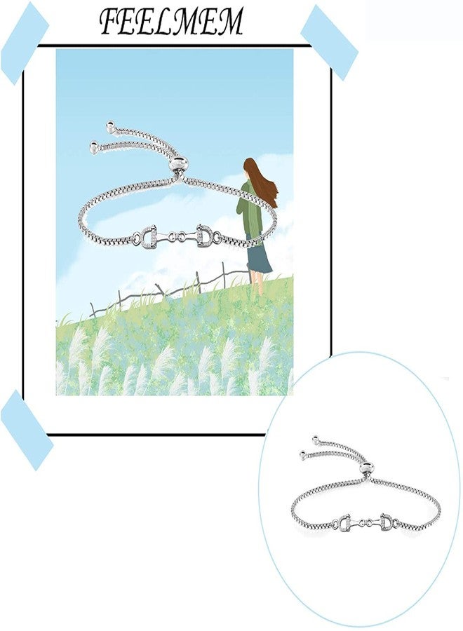 FEELMEM Horse Lover Gift Girls Jewelry Horse Bit Saddle Equestrian Western Jewelry Cowgirl Bracelet Gift (Horse-bracelet) - Image 5