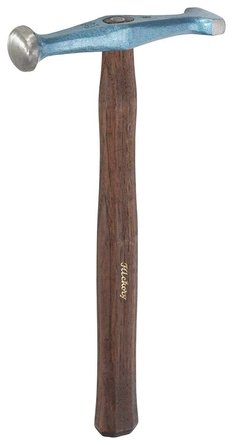 Picard Bumping Hammer, Double Smooth Faces, Professional Planishing Tool for Auto & Motorcycle Bodywork, Alloyed Steel, Dual Curved Hickory Handle, 500g - Image 2