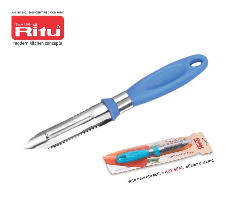 RITU Stainless Steel Peeler Jumbo | Durable Sharp Blade for Effortless Fruit & Vegetable Skin Removal | Ergonomic Handle | Rust -Resistant | Easy to Clean | Compact & Lightweight Kitchen Tool - Image 4