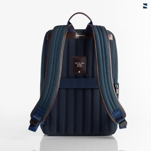 scarters Downtown Laptop Backpack for Men | 17L Office Backpack | 15.6 inch Laptop Bag | YKK Zippers | Suitcase Slot | Travel Bag for Office Commute & Business Trips (Navy Blue) - Image 2