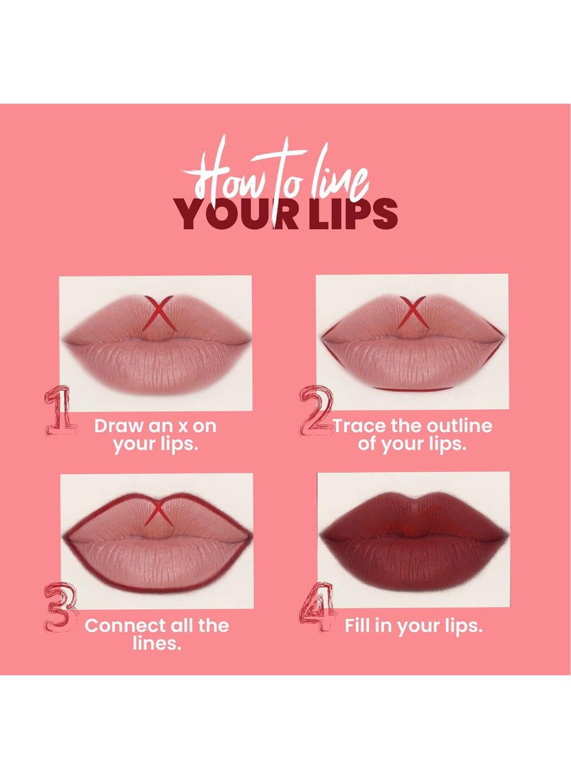 MARS COSMETICS Matte Lip Liner | One Swipe Smooth Application | Long Lasting Lip Pencil (1.4gm) (06-RED TEASE) - Image 5