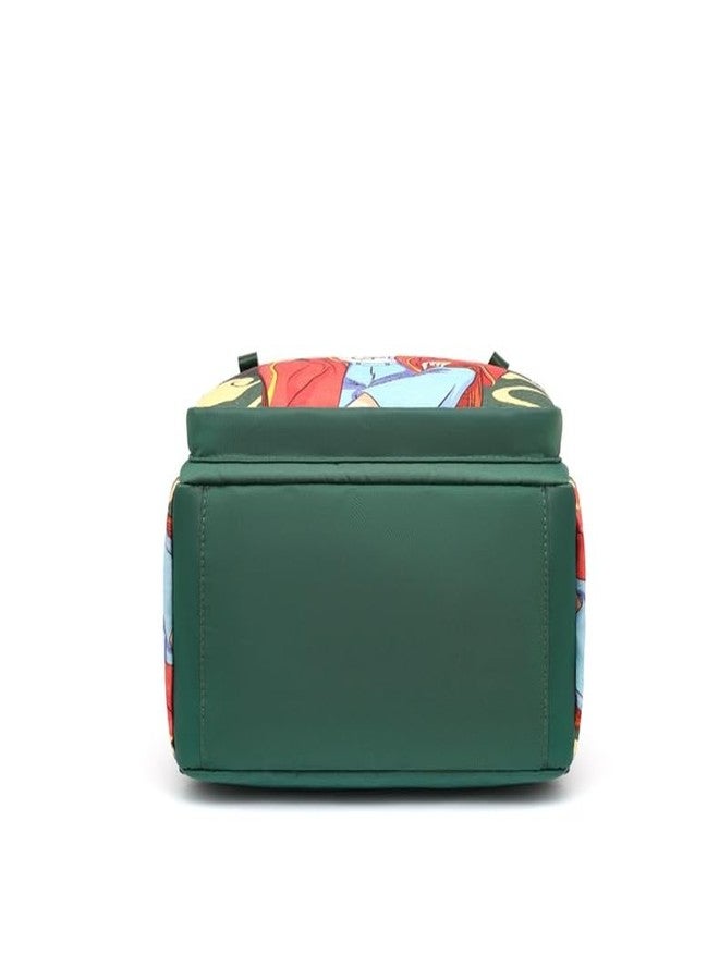 JAISOM Stylish Anime Ethnic Printed Durable Water‑Resistant Women’s Backpack Green | Korean College Bag for Girls | Anti‑Theft Multi Pocket Lightweight 15L Daypack Casual Travel Shoulder Bag - Image 4