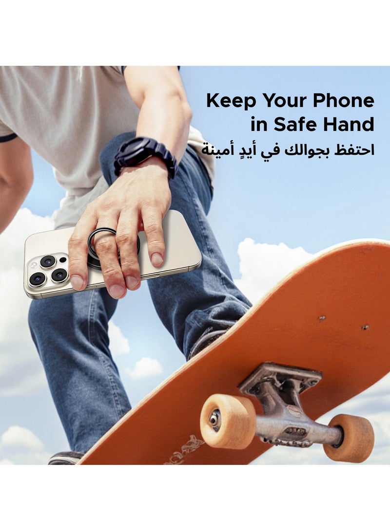 يو جرين حامل حلقي للهاتف ماج سيف مع قبضة إصبع، حامل معدني مصقول يدور 360 درجة لتركيب السيارة المغناطيسي، متوافق مع آيفون 17/16/15 برو ماكس وجميع هواتف Android ذات الحلقة المغناطيسية - Image 5