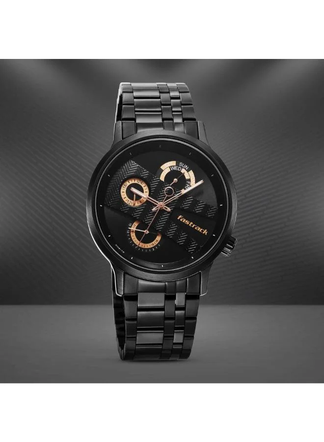 fastrack Men's Stainless Steel Analog Watch 3301NM01 - 43 mm