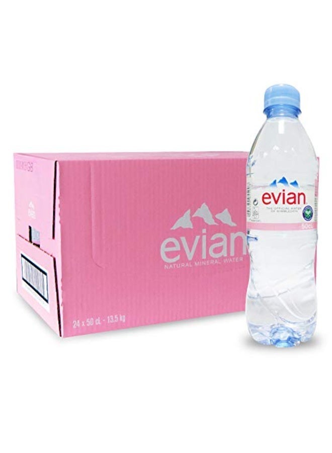 Evian Natural Mineral Drinking Water Bottles 24x500ml - Image 2