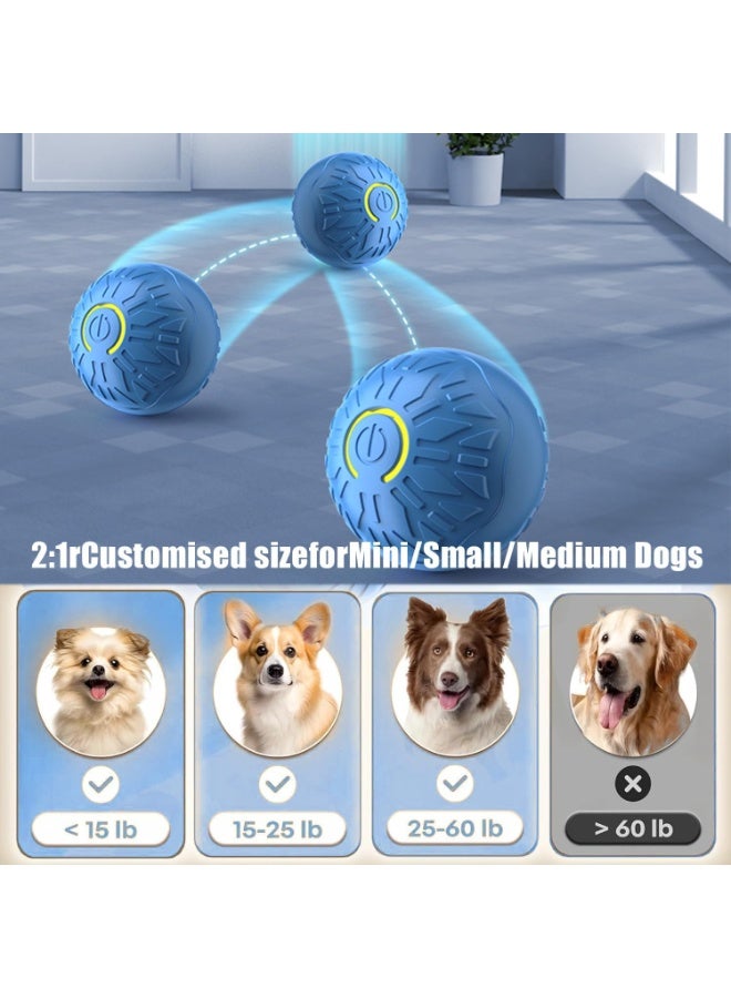 2-Piece Interactive Cat Toys Dog Balls, Rechargeable Durable, Small Light-Up, Motion Activated Automatic Rolling Ball Toys for/Small/Medium Pets(Orange+Blue) - Image 4
