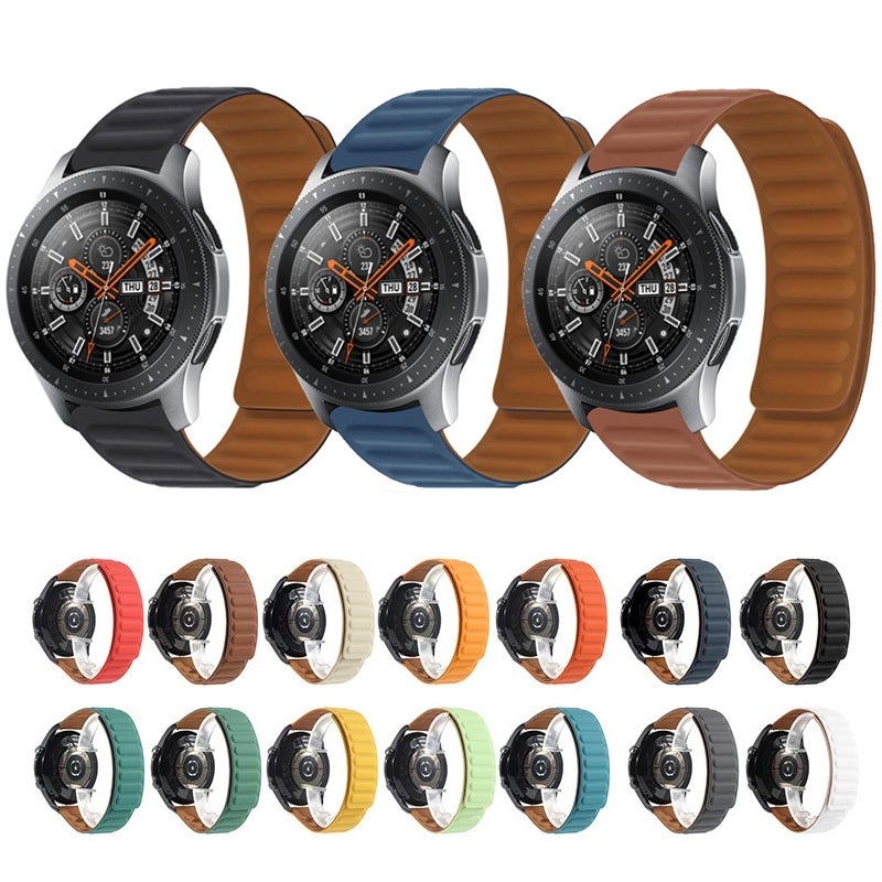 erorex Silicone Magnetic Watch Band For Samsung Galaxy Watch Active(Black) - Image 2