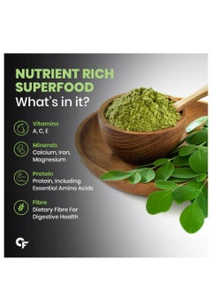 CARBAMIDE FORTE 100% Moringa Powder Organic Moringa Oleifera Usda Certified Organic Moringa 200G Veg Drumstick Leaves Powder  - Image 3