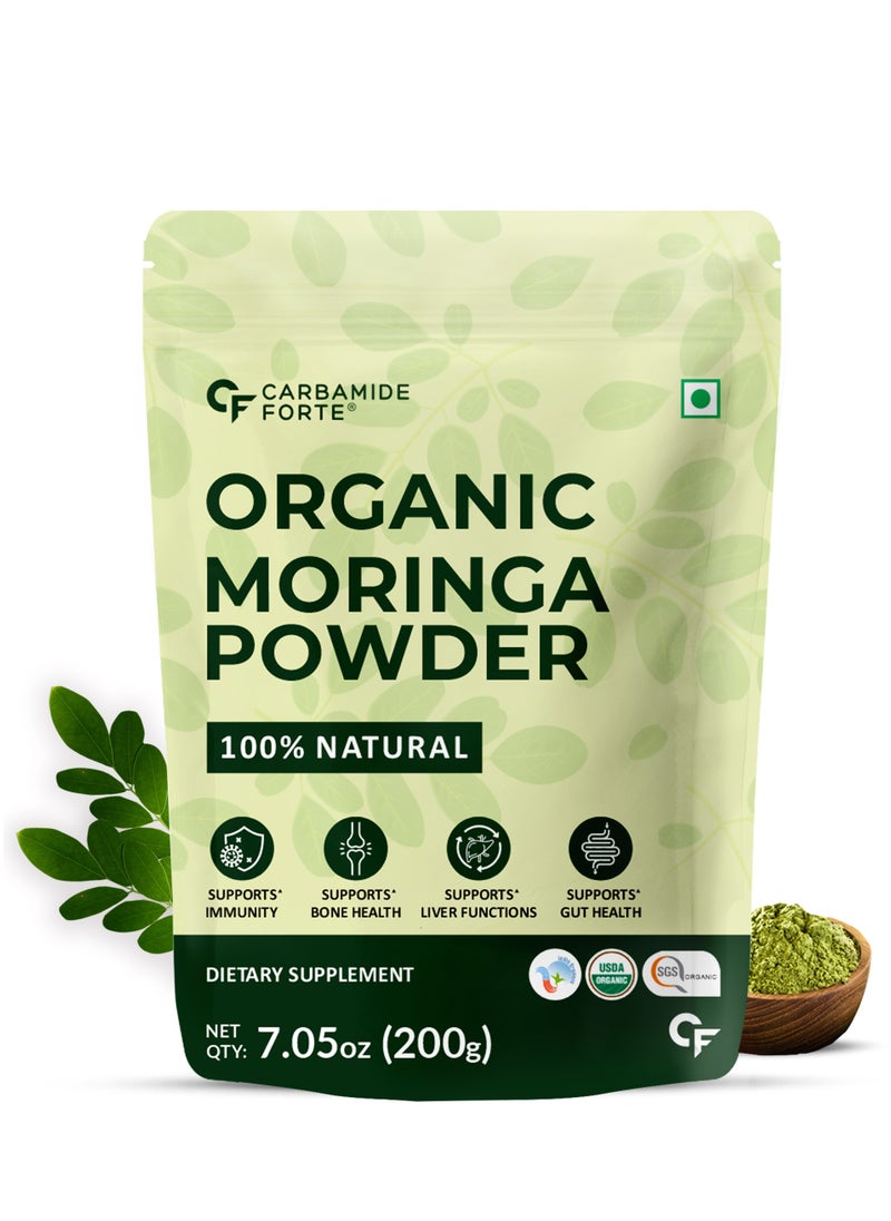 Carbamide Forte 100% Moringa Powder Organic - Moringa Oleifera - USDA Certified Organic Moringa for Immunity, Digestion & Energy - 200g Veg Drumstick Leaves Powder - pzsku/ZB76EDF09C3E6B5508182Z/45/_/1735548807/e28c2f25-a9db-47d5-ba0f-8fe86e25fe61