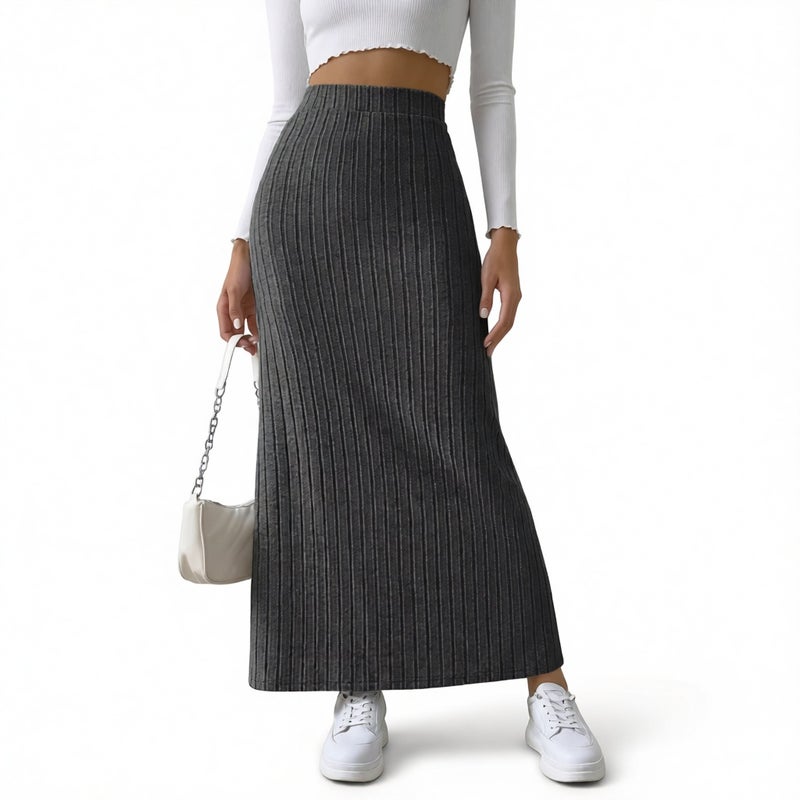 Fashionable Cotton Blend Bodycon Midi Skirt for Women
