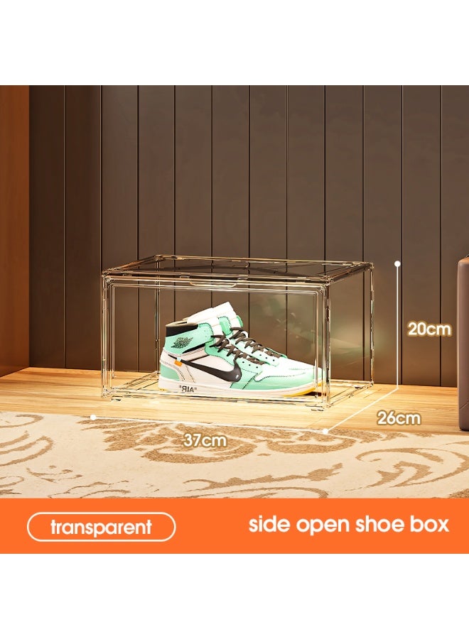 Noon East Pack of 5 Sturdy Clear Storage Organizer, Stackable Boxes for Closet, Foldable Space-Saving Shoe Rack for Sneaker Boot Container - Image 3