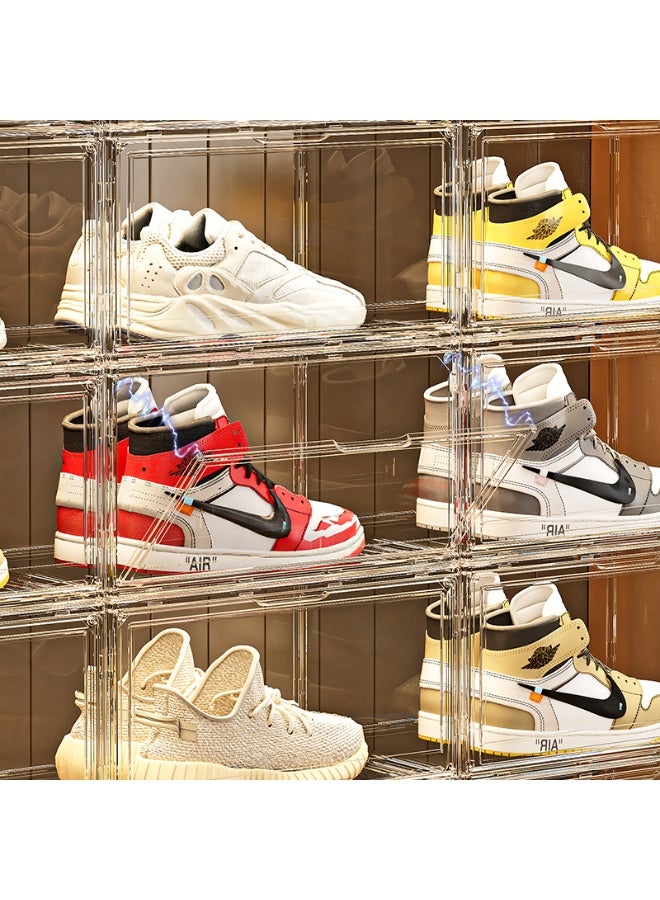 Noon East Pack of 5 Sturdy Clear Storage Organizer, Stackable Boxes for Closet, Foldable Space-Saving Shoe Rack for Sneaker Boot Container - Image 5