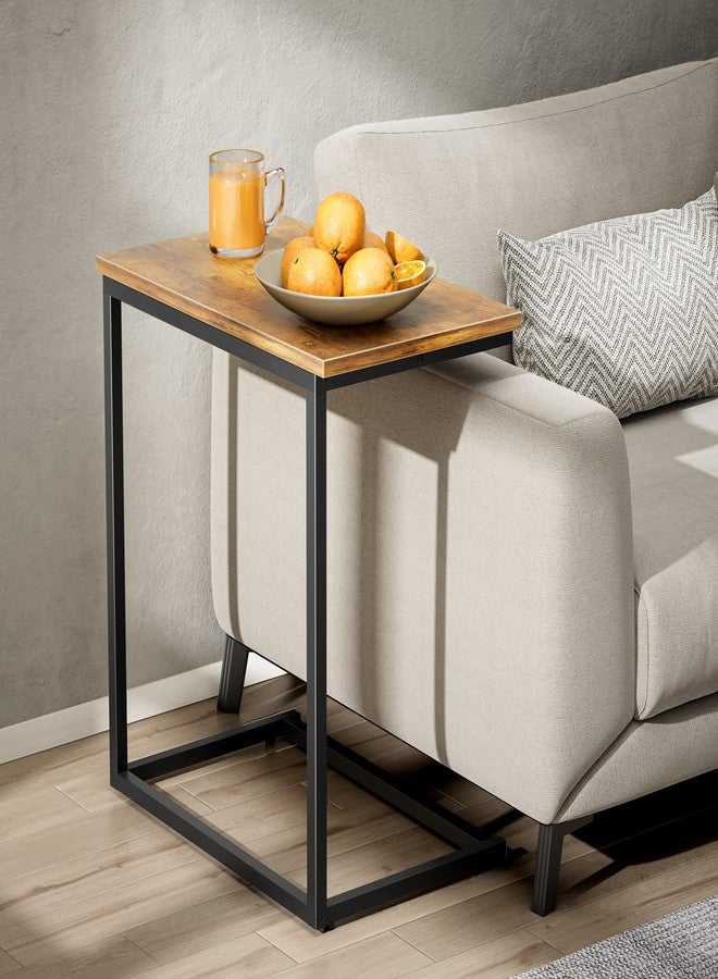 Pipishell C Shaped End Table 27 inches High, Side Table for Couch Slide Under, C Table Sofa Side End Table for Living Room - Image 2