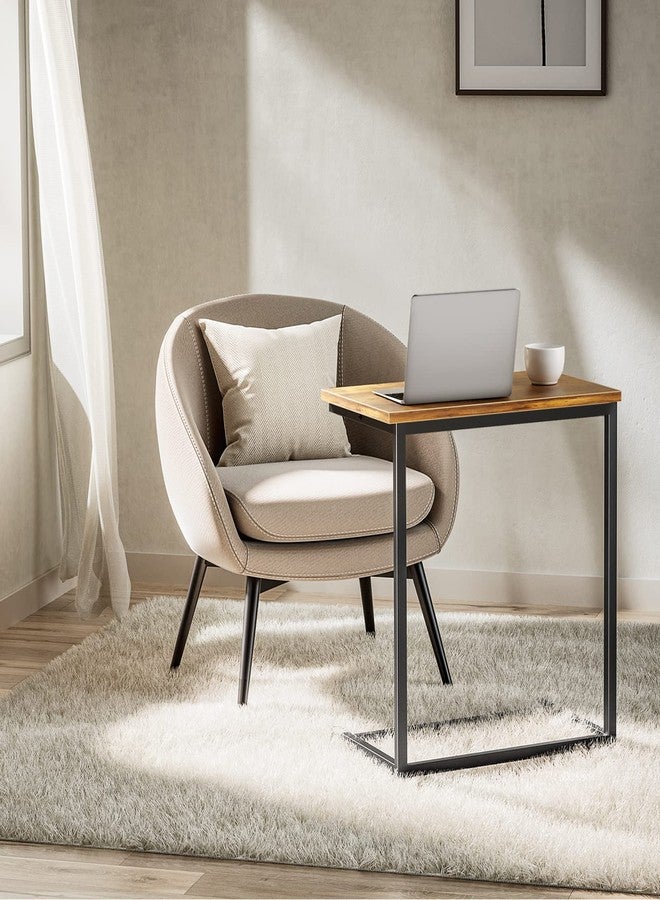 Pipishell C Shaped End Table 27 inches High, Side Table for Couch Slide Under, C Table Sofa Side End Table for Living Room - Image 3