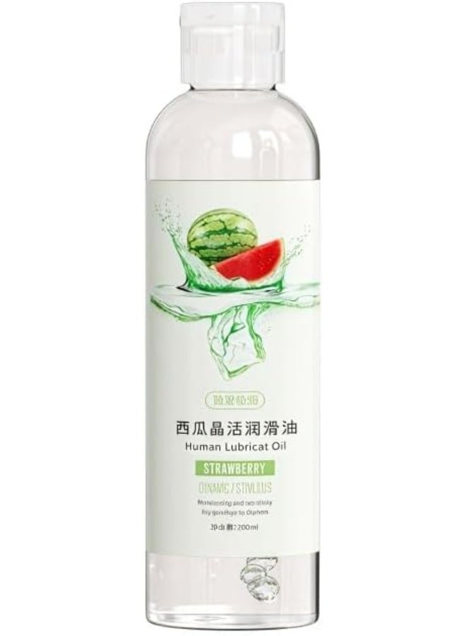 SHENGHUI Washable water-based personal lubricant, intimate long-lasting non-stick gel for couples massage with high-volume lubricant,200ml(Watermelon flavour) - Image 1