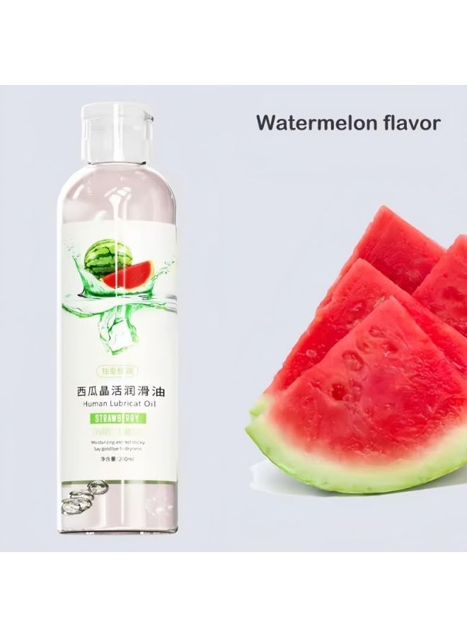 SHENGHUI Washable water-based personal lubricant, intimate long-lasting non-stick gel for couples massage with high-volume lubricant,200ml(Watermelon flavour) - Image 2