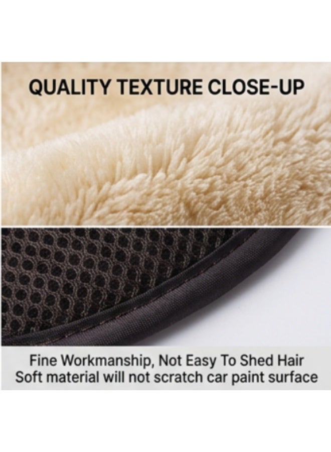 HPMY 2 Pcs Wool Car Wash Mitt – High Density Microfiber, Lint Free & Scratch-Free, Soft Bear Claw Glove for Washing, Polishing & Waxing, Automotive Detailing Accessories - Image 4