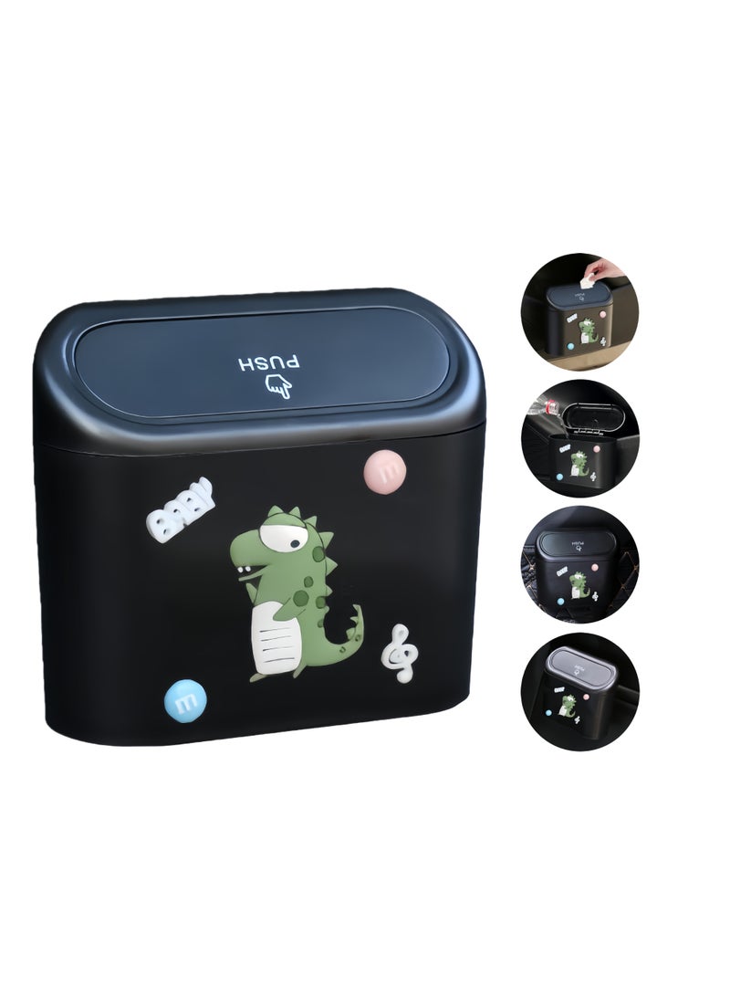 Eilimi Car Trash can,Mini Trunk Push Hanging Portable car Trash Bin Suitable for car,desk - Image 1