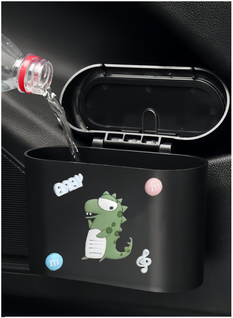 Eilimi Car Trash can,Mini Trunk Push Hanging Portable car Trash Bin Suitable for car,desk - Image 5
