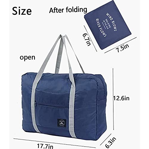 RUIBOLU Foldable Travel Duffel Bag (2 Pack), For Spirit Airlines, Weekender Overnight Bag, Tote Carry on Luggage Sport Duffle Weekender Overnight for Women and Girls (2Pack-Red Black) - Image 4