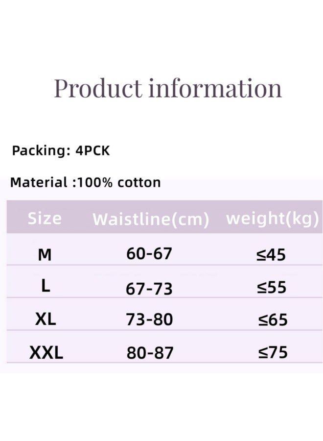 GGEROU Women Disposable Underwear, 4PCS Women Disposable Maternity Knickers After Birth Underwear for Hospital Bag, Travel Briefs, Period Pants Period Underwear Briefs  - Image 5