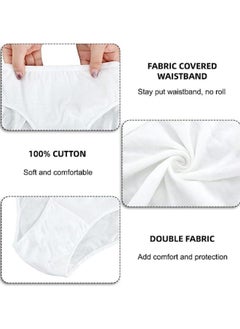 GGEROU Women Disposable Underwear, 4PCS Women Disposable Maternity Knickers After Birth Underwear for Hospital Bag, Travel Briefs, Period Pants Period Underwear Briefs  - Image 4