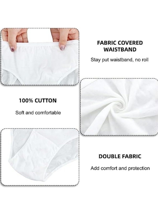 GGEROU Women Disposable Underwear, 4PCS Women Disposable Maternity Knickers After Birth Underwear for Hospital Bag, Travel Briefs, Period Pants Period Underwear Briefs  - Image 4