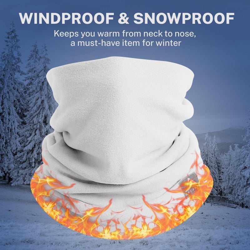 GXCROR Winter Neck Warmer, Reversible Fleece Gaiter Scarf, Windproof Face Mask for Men & Women - Image 5