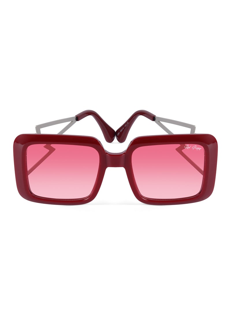 Woggles Red Oversized Sunglasses| 100% UV Protected| Men & Women - Image 1