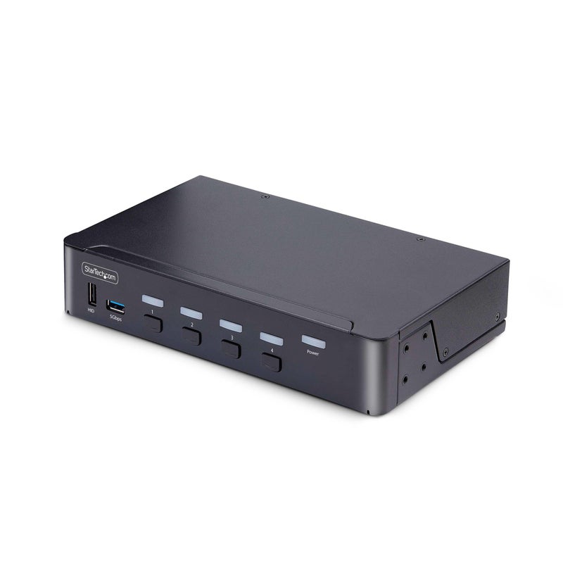 Startech.com StarTechcom 4Port DisplayPort KVM Switch 8K 60Hz 4K 144Hz Single Display DP 14 2X USB 30 Ports 4X USB 20 HID Ports PushButton Hotkey Switching TAA Compliant D86A24PORT8KKVM - Image 2