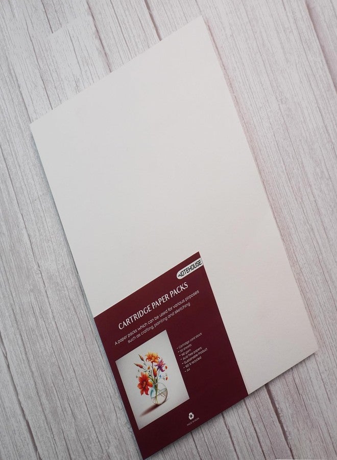 Notehouse A4 White Paper Sheets (50 Sheets) | Thick Smooth Craft & Drawing Paper | Art & Craft, Sketching, Scrapbooking & DIY Projects - Image 4