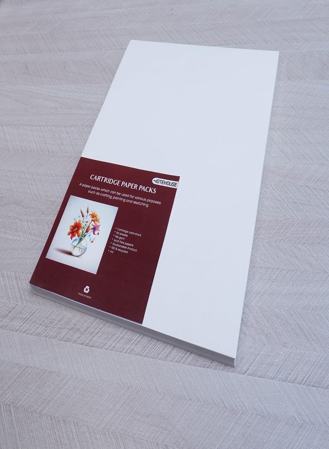 Notehouse A4 White Paper Sheets (50 Sheets) | Thick Smooth Craft & Drawing Paper | Art & Craft, Sketching, Scrapbooking & DIY Projects - Image 5