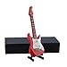 Dselvgvu Wooden Miniature Electric Guitar with Stand and Case Mini Musical Instrument Electric Guitar Replica Collectible Figurines Model Home Decoration Display Ornament Red 549x176x048 - Image 2