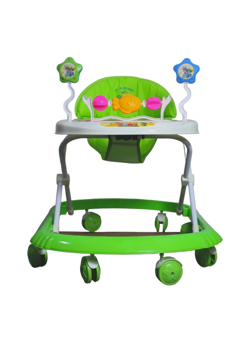 Rally - Foldable Soft Cushioned Seat Baby Walker - Green - Image 1
