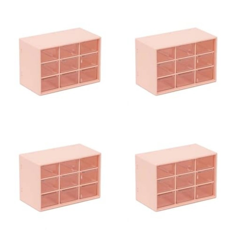 Desktop Drawer Organizer For Office Use Plastic Material Clear Color 9 Tier Stackable Design With Compact 7 1 X 3 9 X 4 7 Inch Dimensions