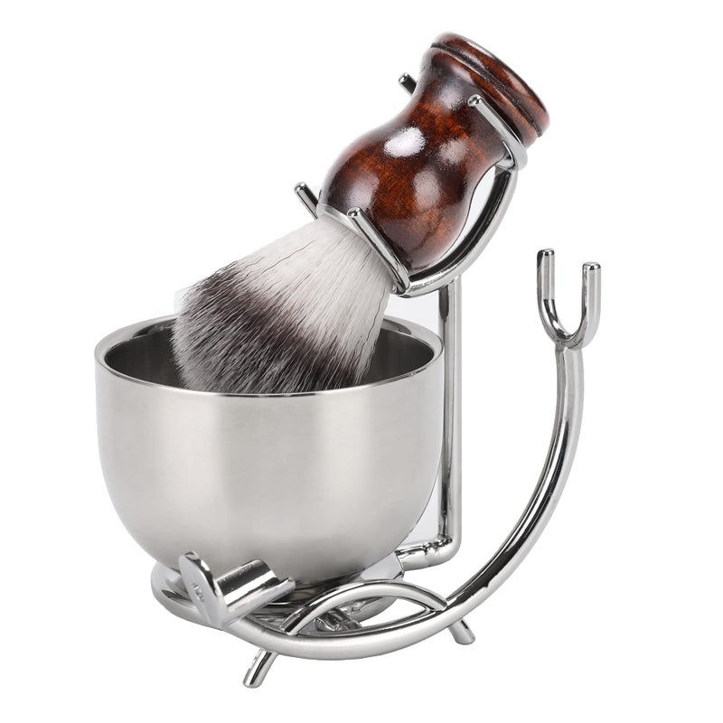 SANWA Grooming Shaving Kit for Men, Strong Straight Razor Stand,Shaving Brush,Stainless Steel Shaving Soap Bowl,For Guaranteed Best Shave of Your Life, Nice Gift for Dad, boyfriend, Husband