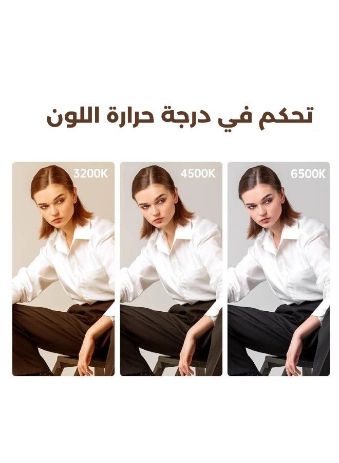 عام لوحة إضاءة LED احترافية للتصوير وصناعة المحتوى – 600 LED مع تحكم بالسطوع ودرجة اللون 3200K-6500K - Image 2