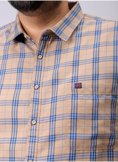 HARDSODA Men Plus Size Regular Fit Windowpane Checks Cutaway Collar Full Sleeves Casual Shirt  - Image 4