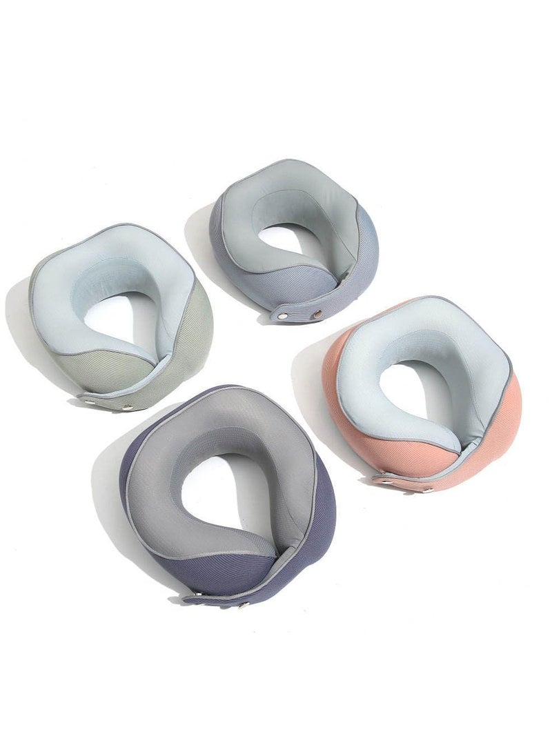 Nixy Hub Nixy Hub Ultra Soft Memory Foam Neck Pillow Green Grey Travel Accessories Neck Pillow for Flight Travel Fits Average Large Necks Washable Removable Cover Multipurpose Comfort Pillow  - Image 2
