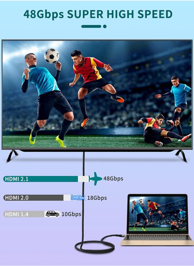 Chixing - 8K@60Hz 3m HDMI Cable 2.1 48Gbps HDMI to HDMI Cable for TV Computer PS4 PS5 Monitors Gaming Console - Image 1