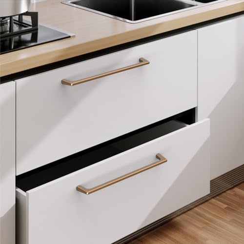 9BUILD 10 Pack Champagne Bronze Cabinet Pulls 88 Inch Kitchen Cabinet Handles Cabinet Hardware Kitchen Handles for Cabinets Cupboard Handles Dresser Pulls Drawer Handle - Image 3