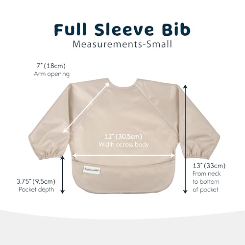 Tiny Twinkle Long Sleeve Bib for Babies & Toddlers – 2 Pack Waterproof Smock Bibs for Eating – Machine Washable & Mess-Proof, Baby Feeding Essential & Shower Must-Have (Periwinkle Putty,6–24M) - Image 2