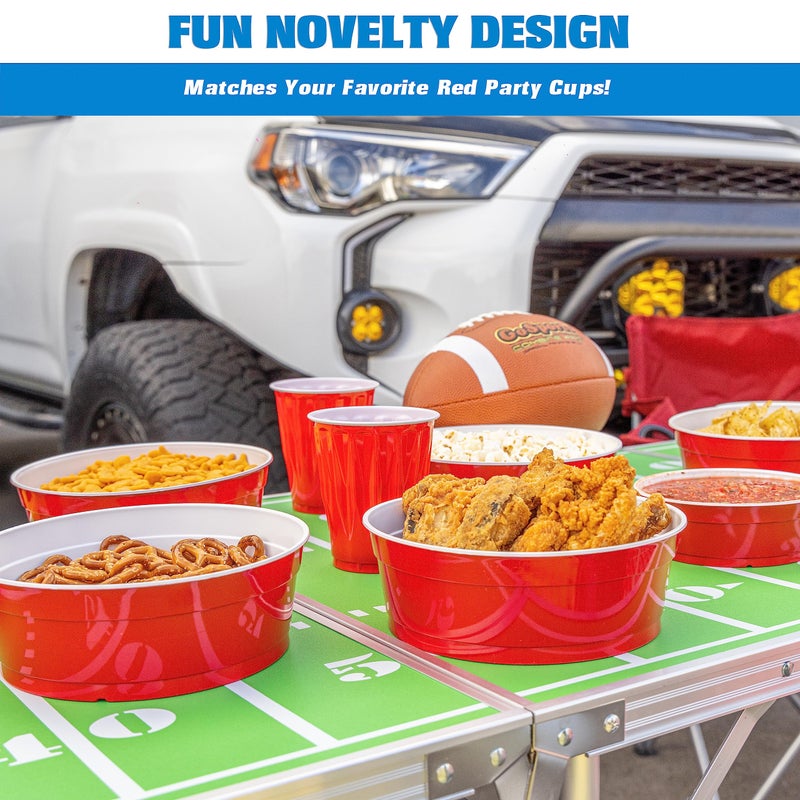 GoBig Red Party Cup Bowls - 30 Large Disposable Plastic Bowls - Image 3
