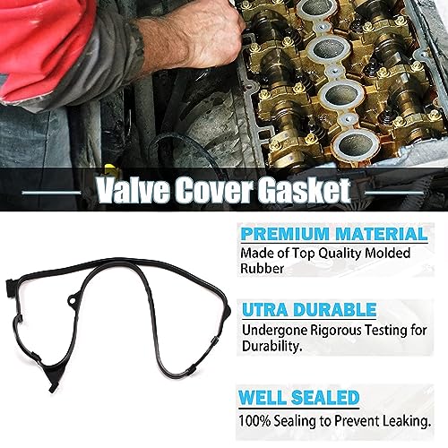 AUCERAMIC VS50606R Valve Cover Gasket Set Kit Fit 2001-2005 for Honda Civic EX HX GX DX LX 1.7L SOHC D17A1 D17A2 D17A6 D17A7 - Image 3