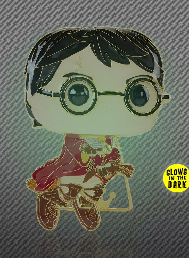 Funko Pop! Pin with Stand Wizarding World: Harry Potter - Harry Potter with Broom (Glow in the Dark - Image 3