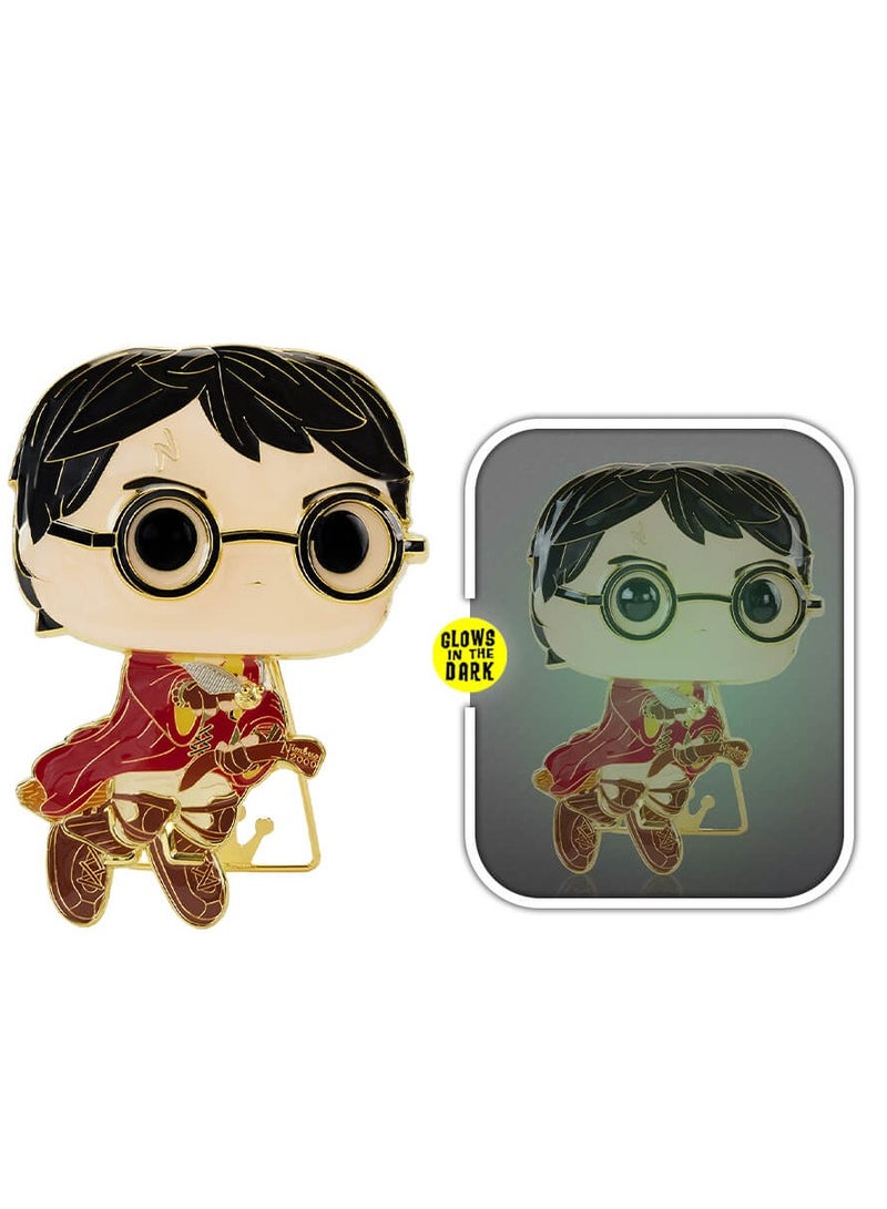 Funko Pop! Pin with Stand Wizarding World: Harry Potter - Harry Potter with Broom (Glow in the Dark - Image 1